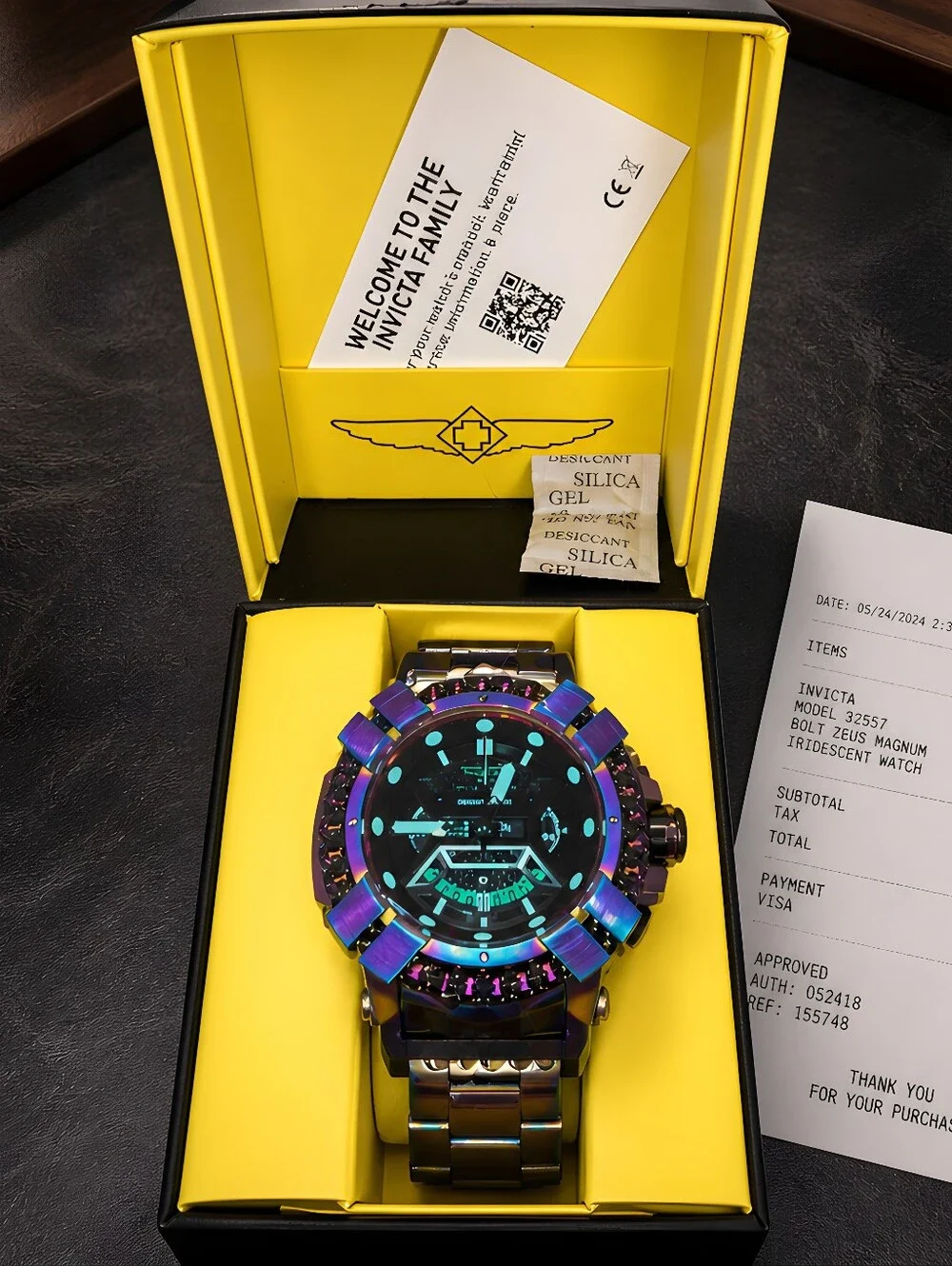 NWT  Invitica Bolt Chronograph Reserved Limited Watch. Purchased May 8th 2023